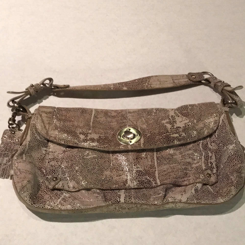 Hayden-Harnett  Faux Lizard Skin Shoulder Bag